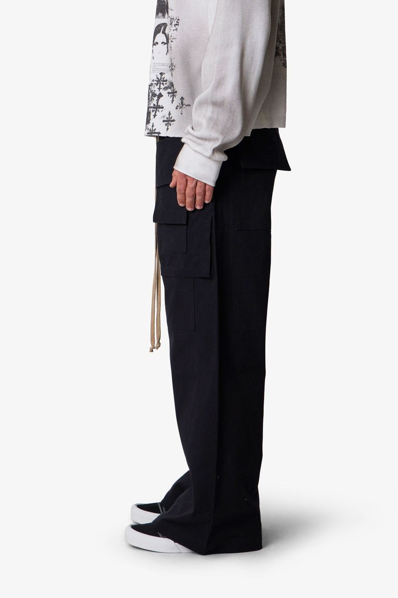 MNML Strapped Cargo Pants Black