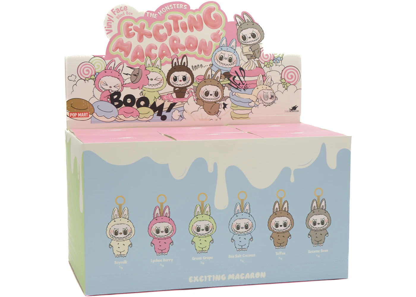 Pop Mart Labubu The Monsters Exciting Macaron Vinyl Face  Sealed Case (6 Blind Boxes)