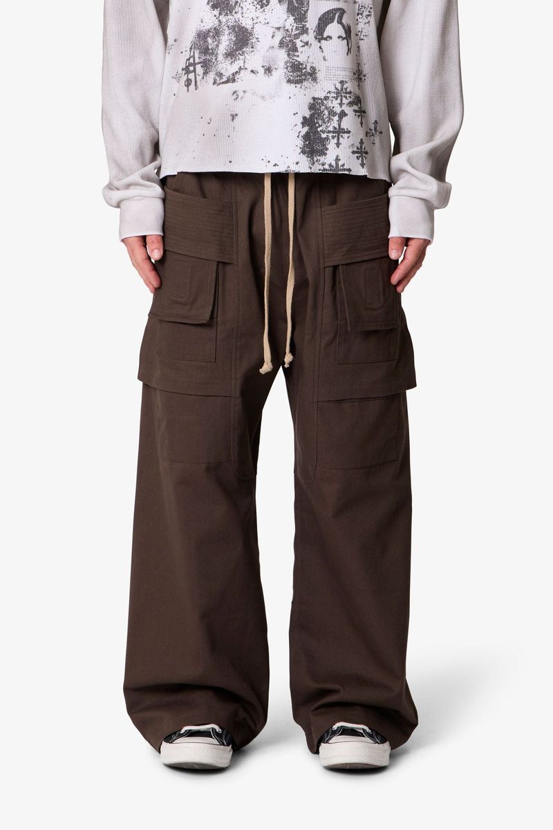 MNML Strapped Cargo Pants Brown