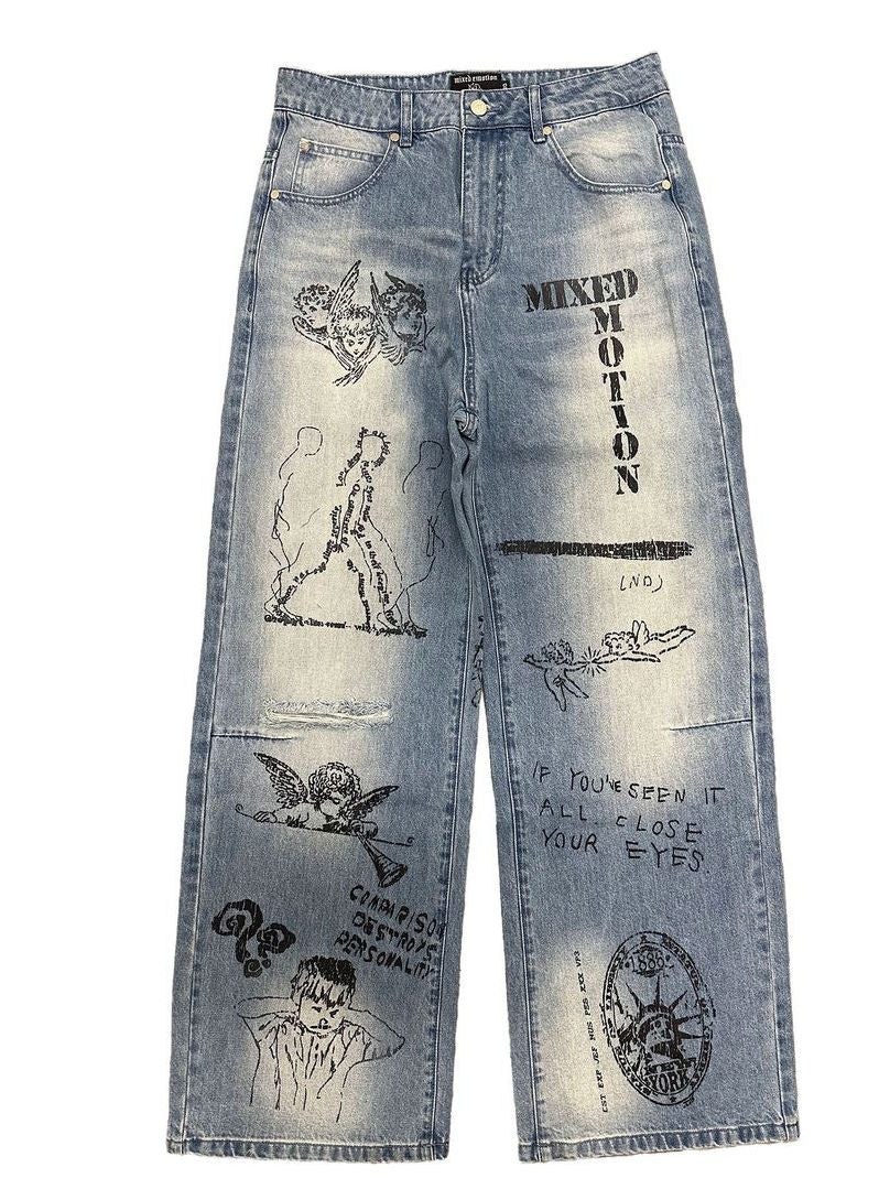 Mixed Emotion Blue "Canvas" Denim Blue