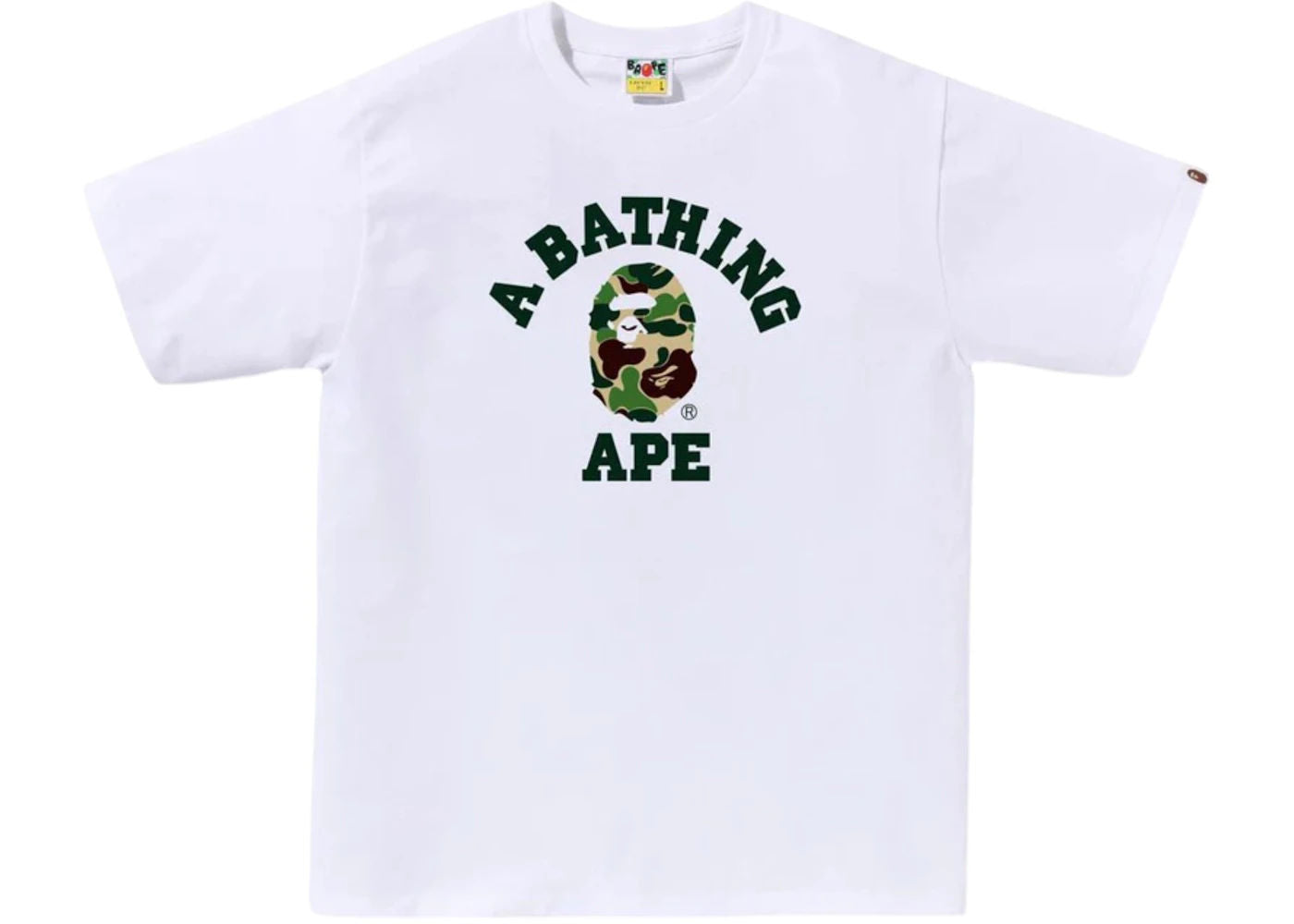 BAPE ABC Camo College Tee (SS25) White Green