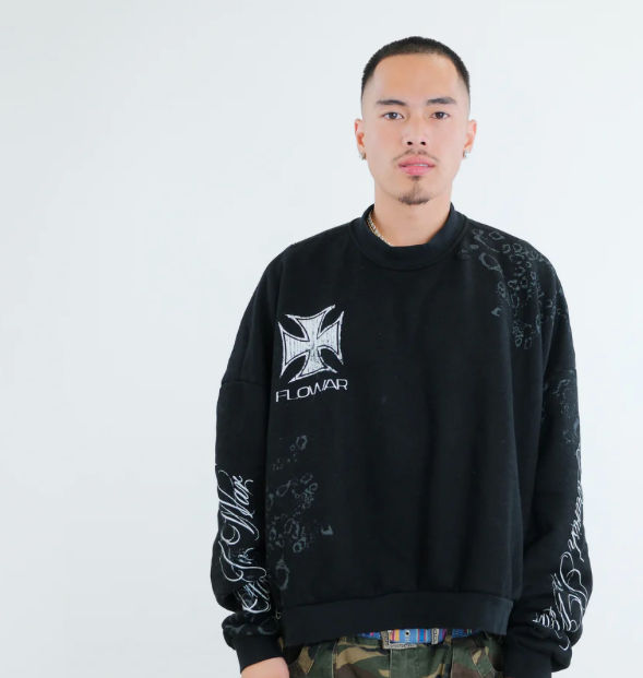 Flowar La Black Leopard Crewneck