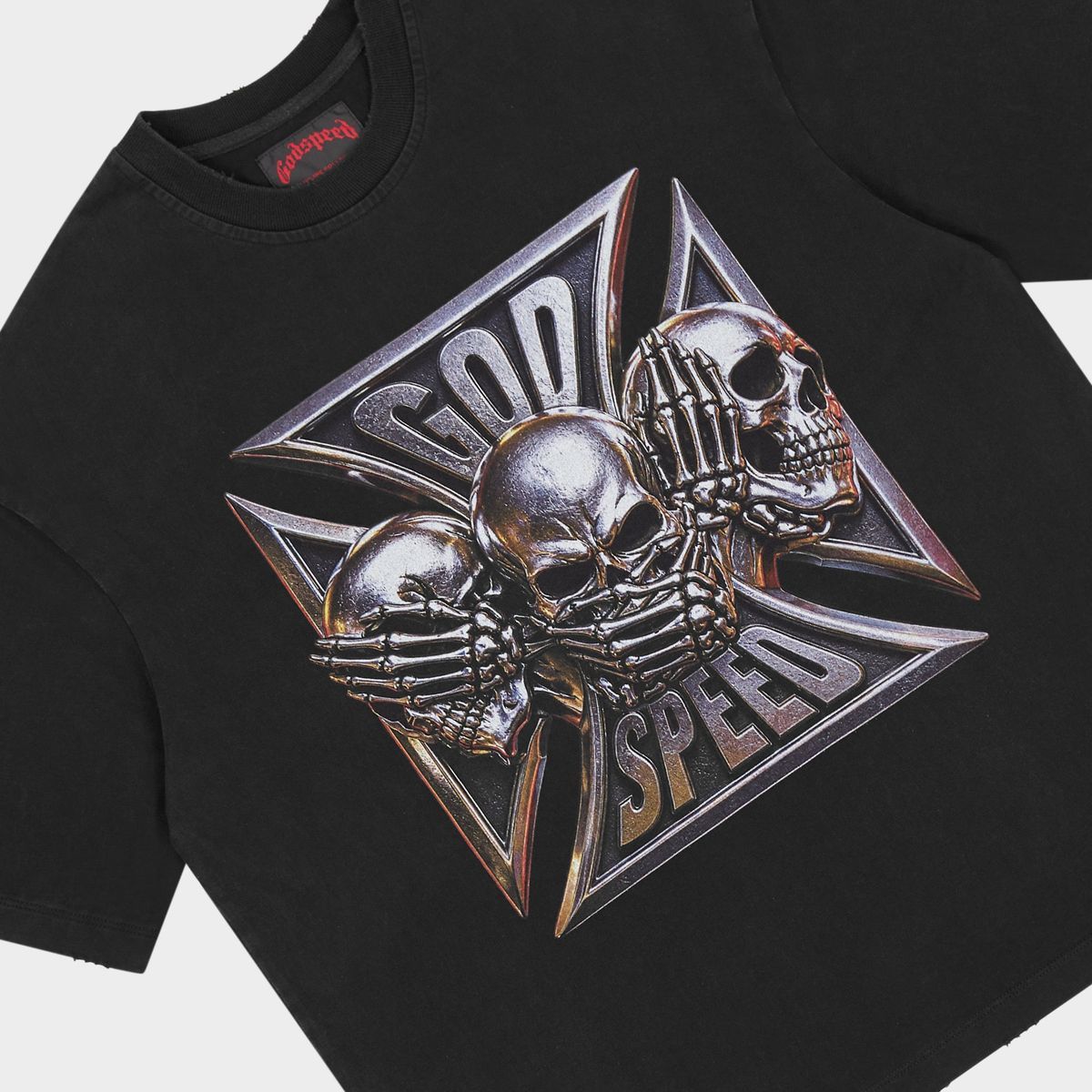 GodSpeed Omerta T-Shirt Black Wash