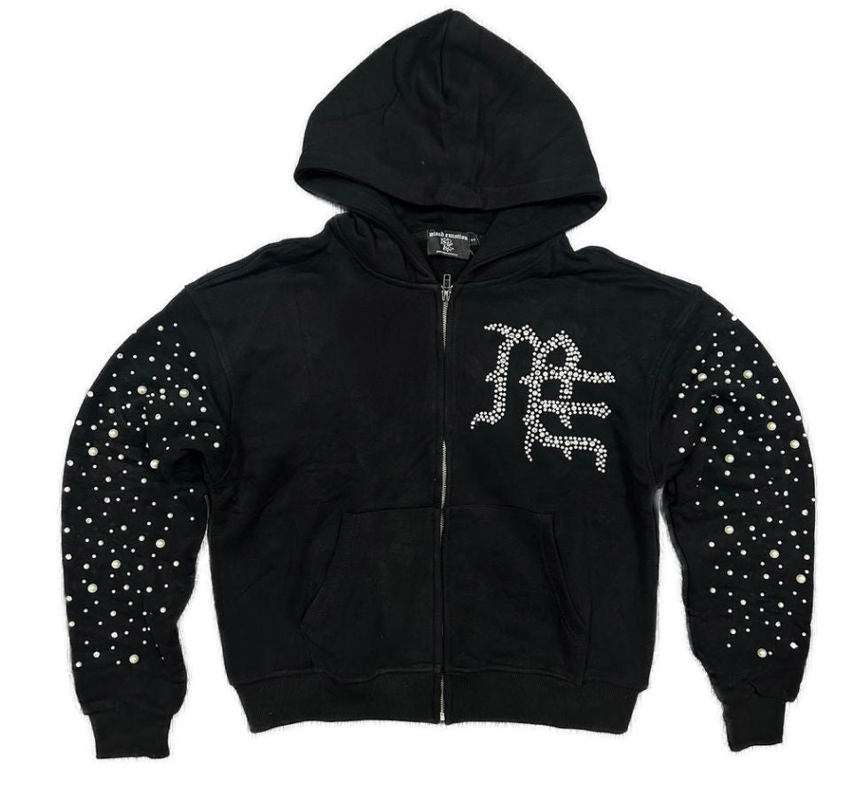 Mixed Emotion Black 'Pearl" Hoodie