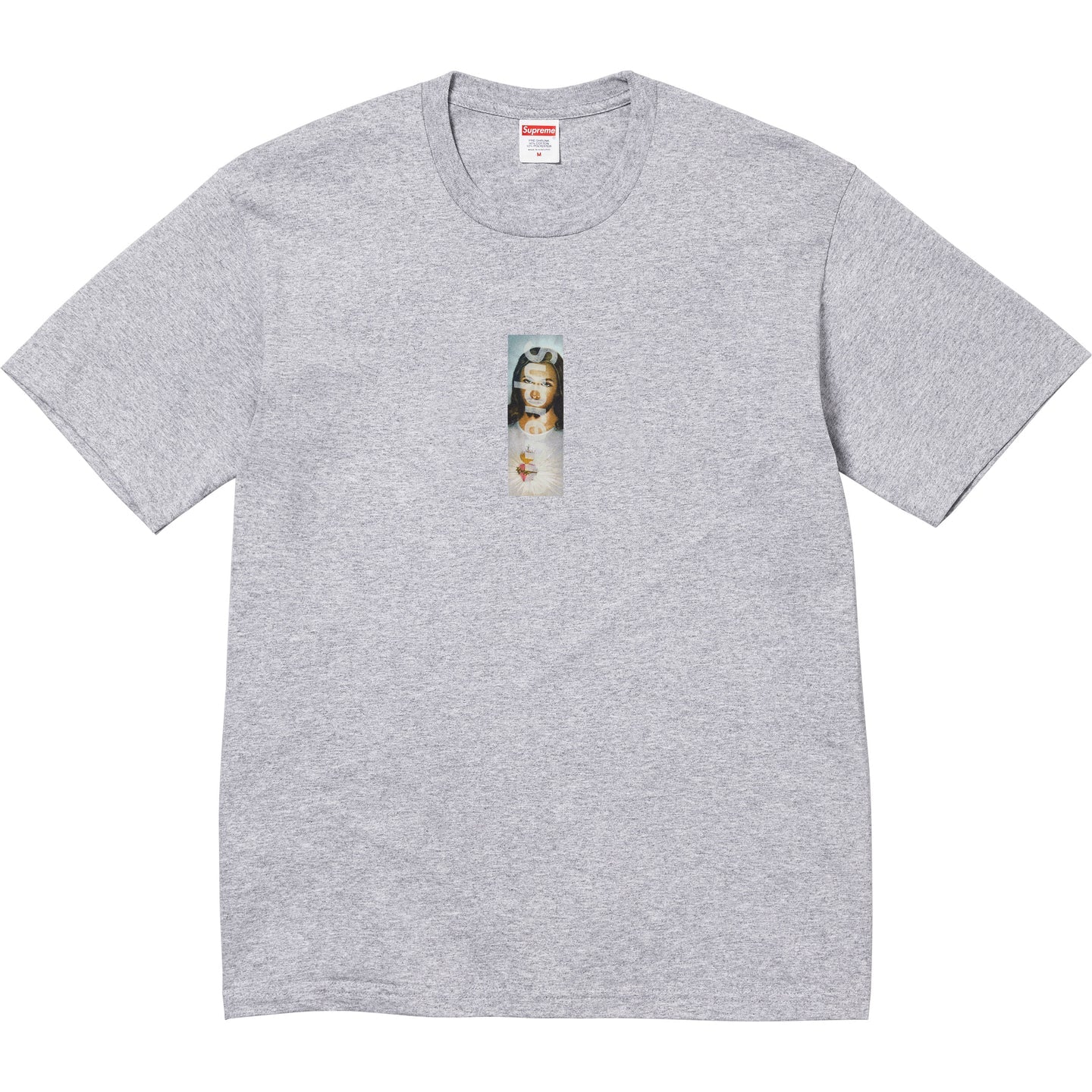 Supreme Prayer Card Box Logo Tee Heather Grey