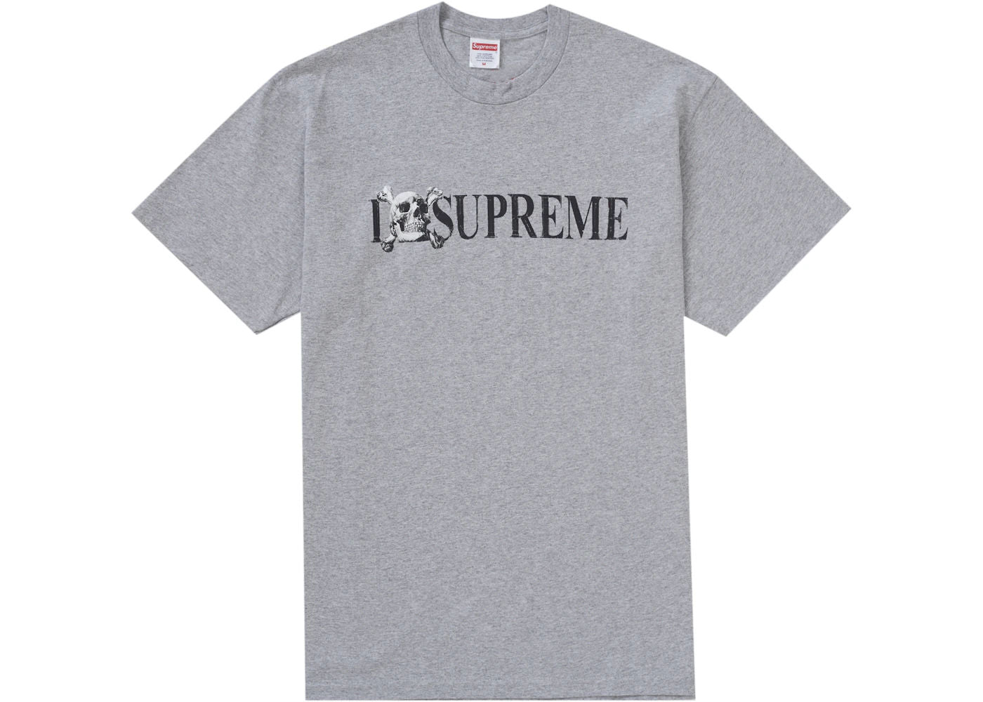 Supreme Skull Tee Heather Grey