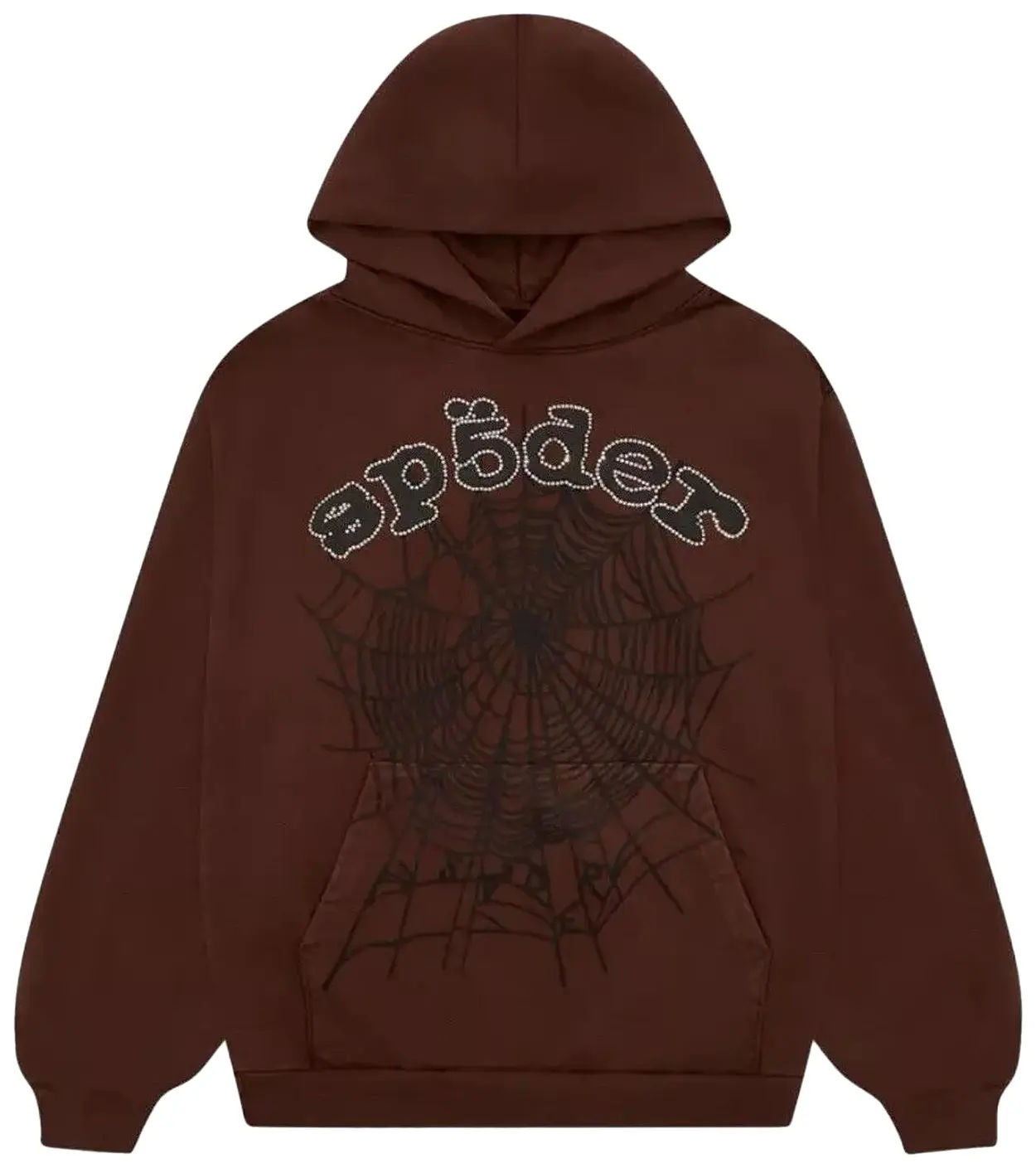 sp5der x travis scott complexcon exclusive web hoodie brown