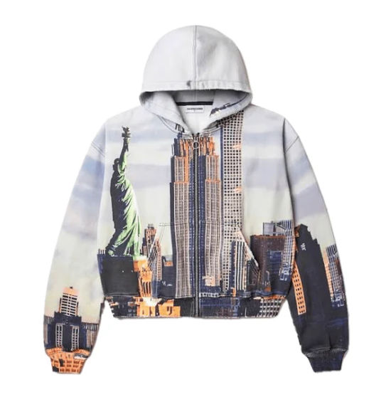 VALE FOREVER SKYLINE ZIP UP HOODIE NY SKYLINE
