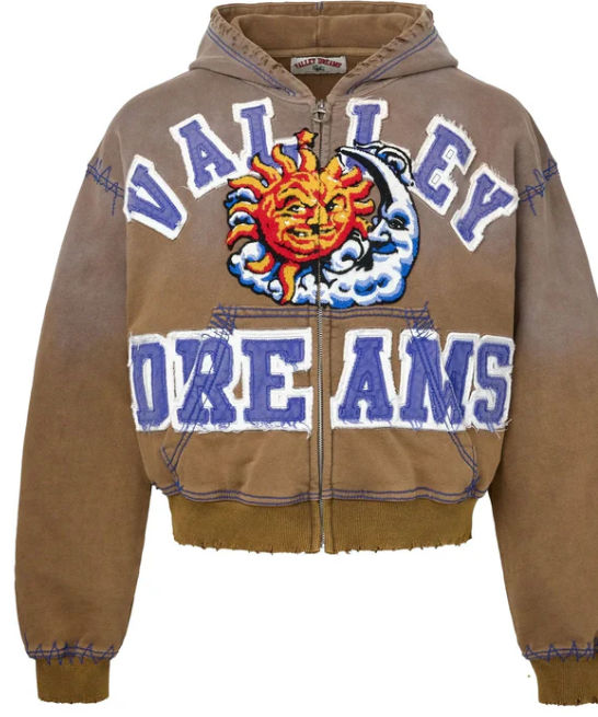 Vale Forever Sunny Zip Up Hoodie Brown