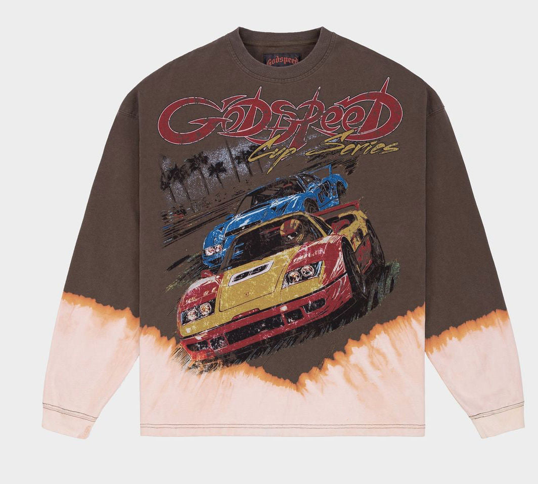 F.T.W LS Brown Bleached Wash (