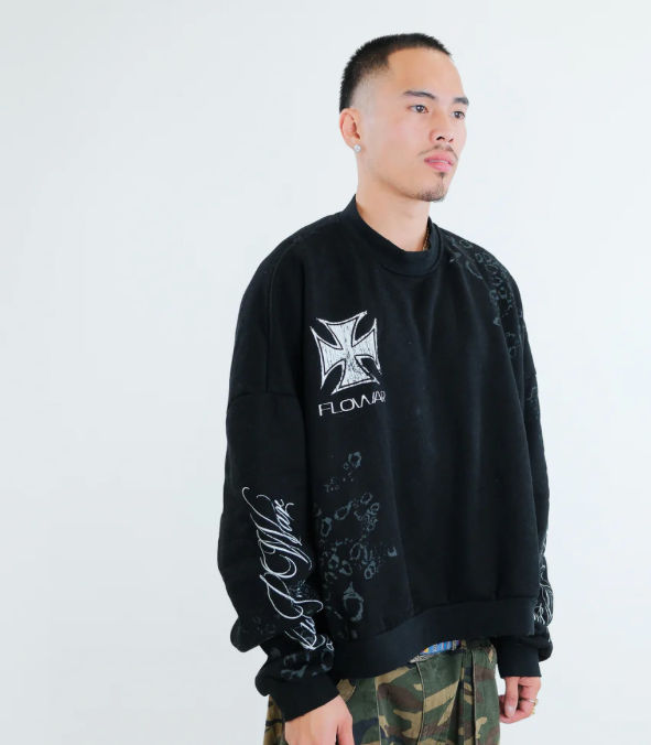 Flowar La Black Leopard Crewneck