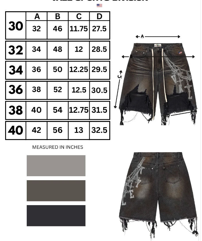 Vale Forever Chain Jorts Black