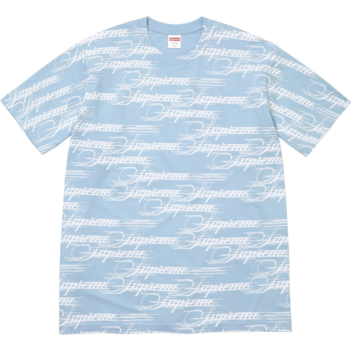 Supreme Script Tee Light Blue FW26