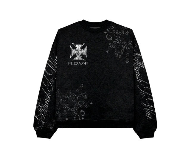 Flowar La Black Leopard Crewneck