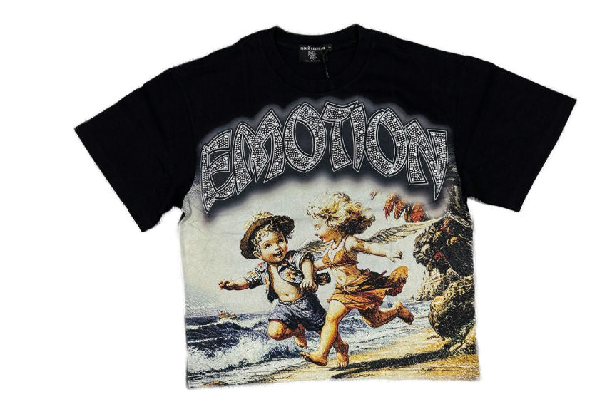 Mixed Emotion Black "seaside" Tee