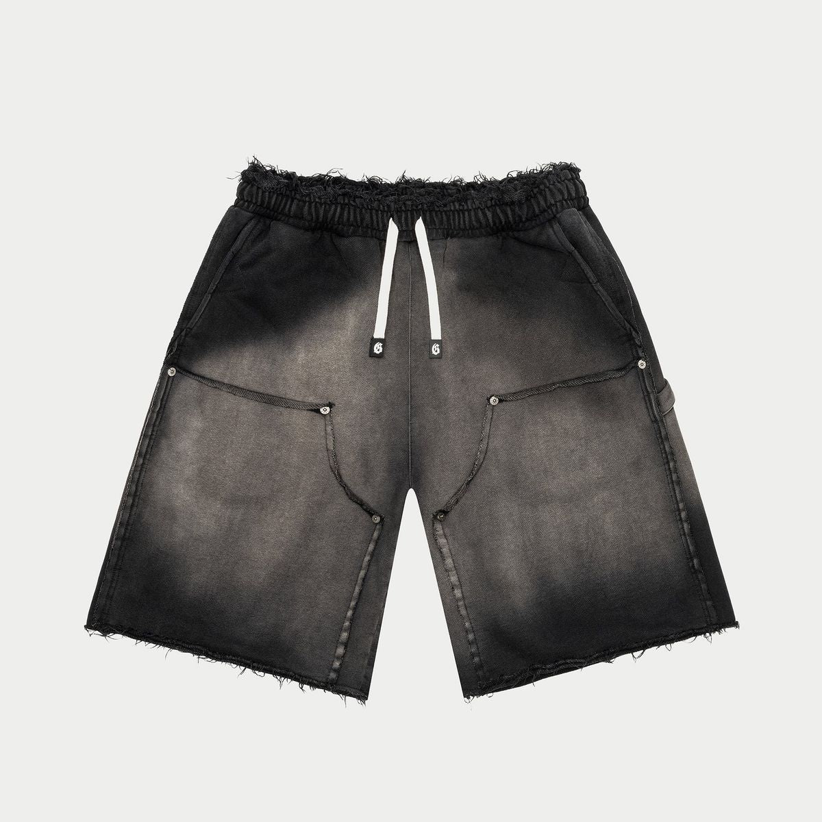 GodSpeed Carpenter Distressed Shorts (Black Sun Fade)