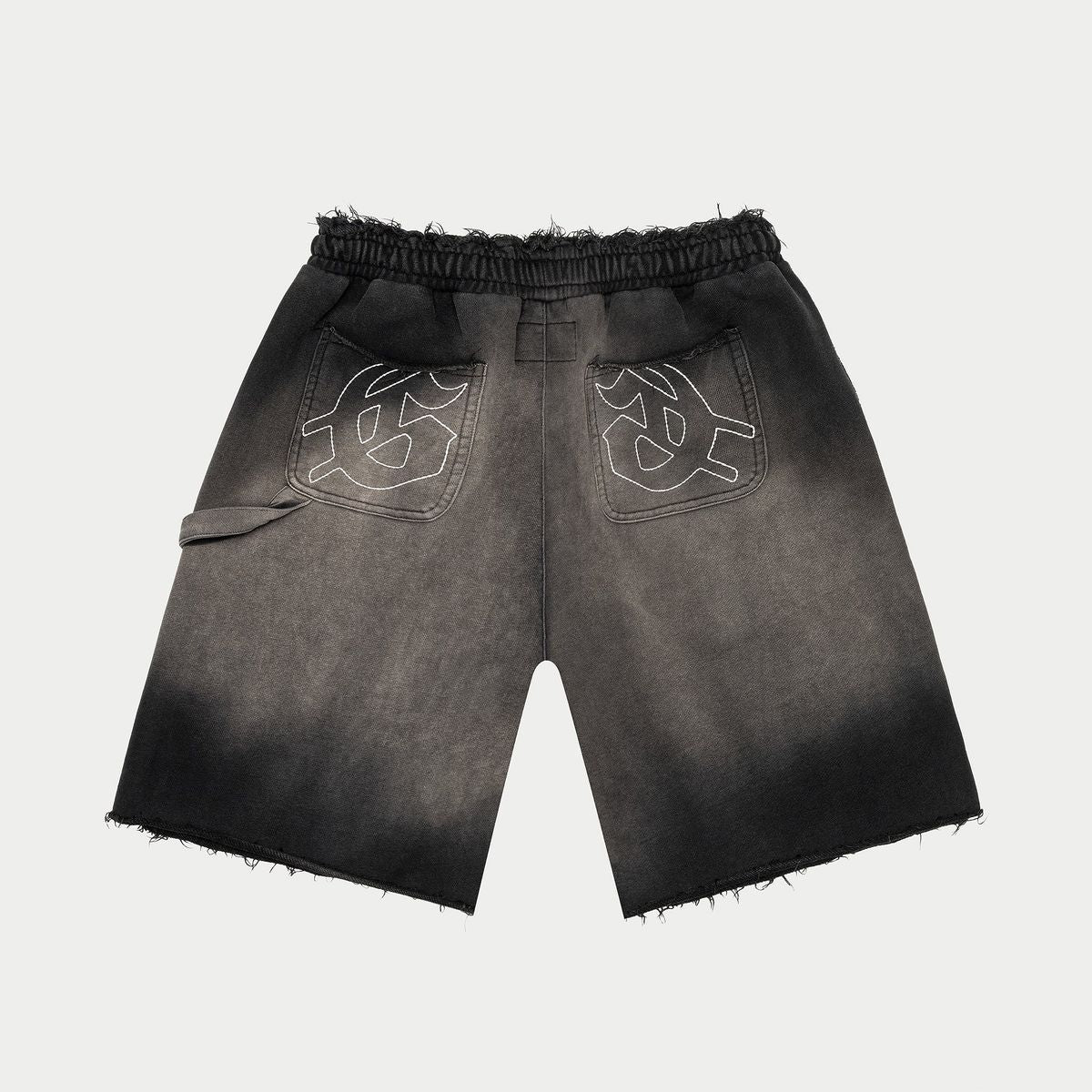 GodSpeed Carpenter Distressed Shorts (Black Sun Fade)