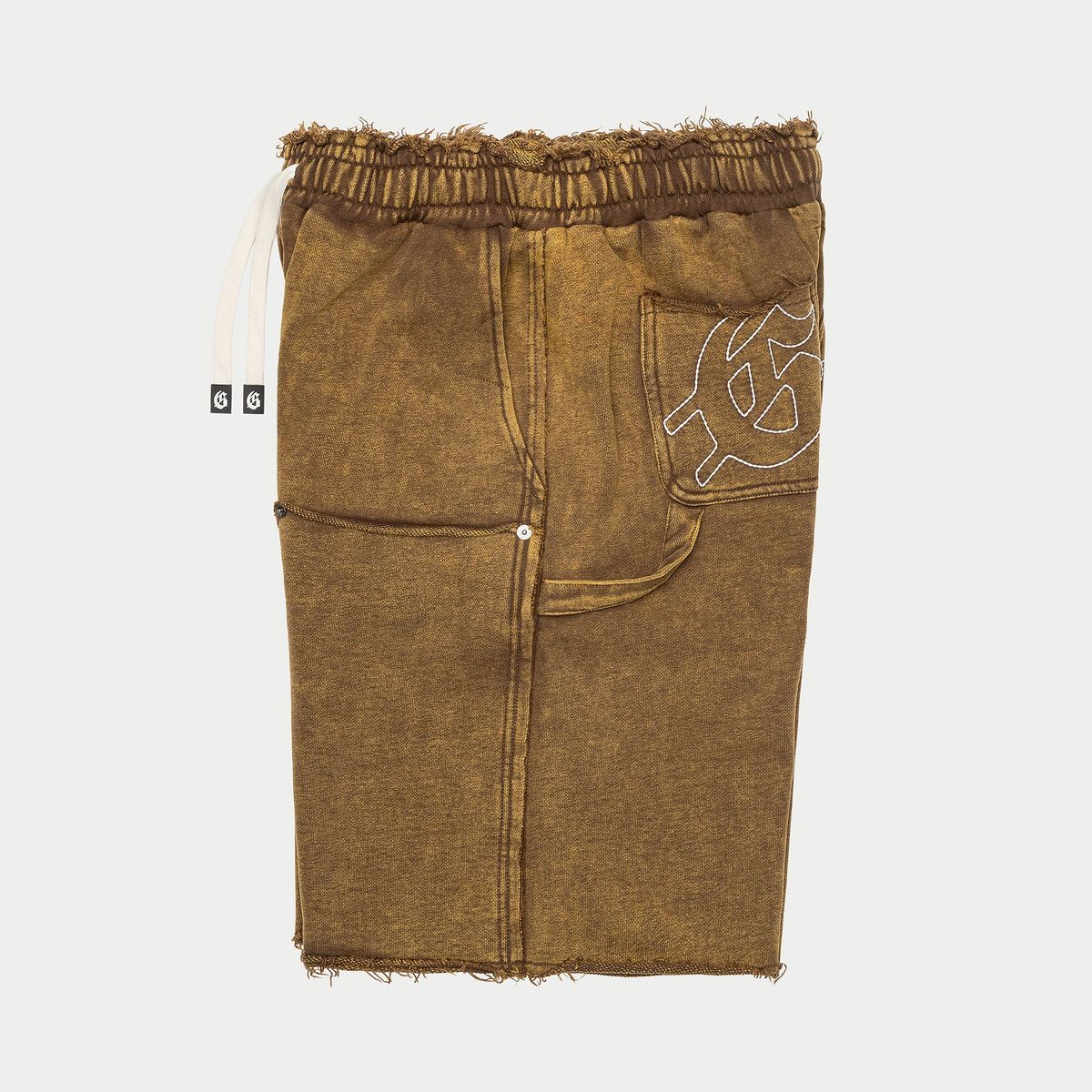 GodSpeed Carpenter Distressed Shorts (Muddy Brown Wash)